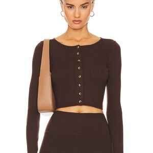 Helsa Ediva cardigan in dark brown